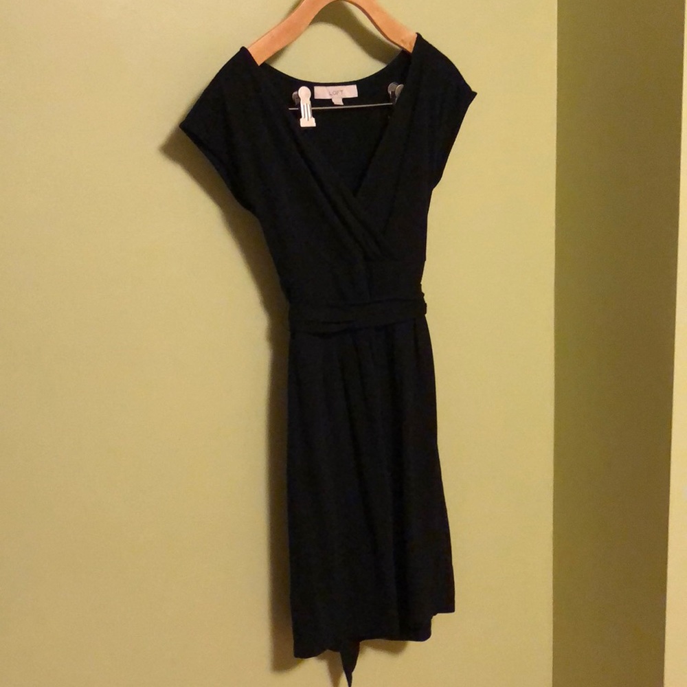 Black cotton/modal dress